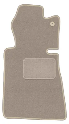 Productafbeelding van Velours bestuurdersmat voor Mercedes SL R107 1971-1989 – beige, op maat – Wielganizator LUX