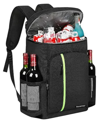 Immagine prodotto di Zaino termico da 30 litri, isolato, mantiene gli alimenti caldi o freddi, ideale per campeggio e picnic, colore nero