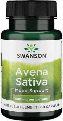 Image de Avena Sativa 400 mg 60 gélules Swanson Health Products