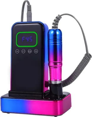 Obrázok produktu pre Avizar, dobíjateľná fréza na nechty 36 W s LED displejom, modrá / ružová