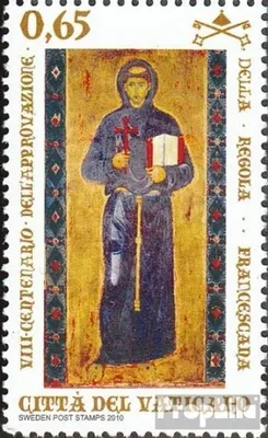 Produktbild von Briefmarken Vatikanstadt 2010 Mi 1680 (kompl.Ausg.) postfrisch Protoregel hl. Franziskus