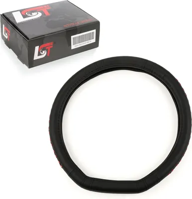 Produktbild von Lenkradbezug Ø 38x9 cm 15x3,5 Zoll schwarz rot für KIA für HYUNDAI für DAEWOO
