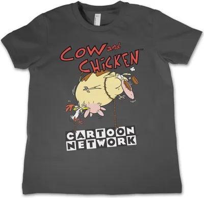 Produktbild von Cow and Chicken Balloon Kids T-Shirt - 12Years-XL - DarkGrey