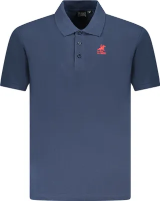 Produktbild von Elegantes Kurzarm-Poloshirt für Herren in Blau mit Stickerei