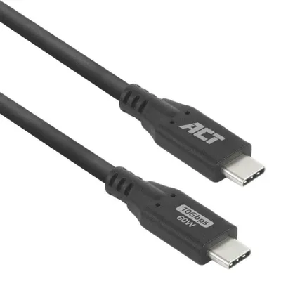 Obrázok produktu pre ACT AC7442, 2 m, USB C, USB C, USB 3.2 Gen 2 (3.1 Gen 2), 10 Gbit/s, Čierna