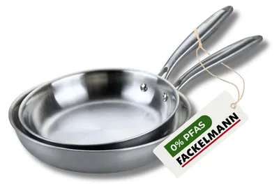 Image de Lot de 2 poêles de cuisson 20/24 cm en inox sans Fackelmann Vita3