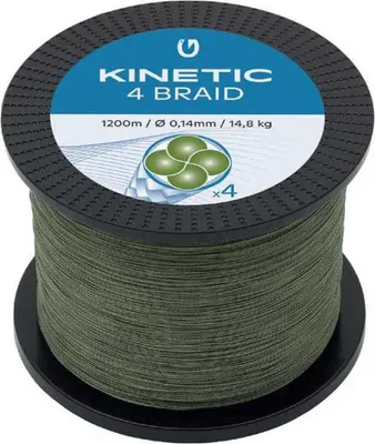 Immagine prodotto di Kinetic 4 1200 M Linea intrecciata Verde 0,120 mm Verde 0,120 mm