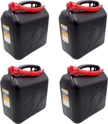 Image de 4 x rouge bidon d'essence 20L bidon de carburant réserve bidon homologation UN plastique