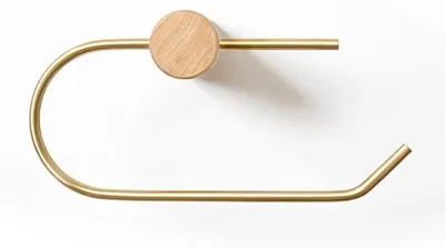 Productafbeelding van Houten Toiletrolhouder en Handdoekhouder voor Wandmontage