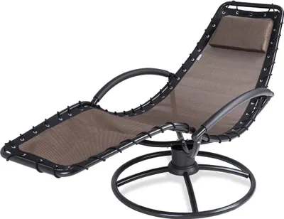 Produktbild von CASARIA® Gartenliege Liegestuhl Wetterfest Wellness Relaxliege mit Armlehne Kissen Ergonomisch 120kg Belastbar Garten Wohnzimmer Schaukel Stuhl Braun