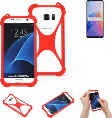 Produktbild von K-S-Trade Handy-Hülle kompatibel mit Oppo Reno7 Lite 5G Schutz-Hülle Bumper Silikon Schutz Hülle Cover Case Silikoncase Silikonbumper TPU Softcase