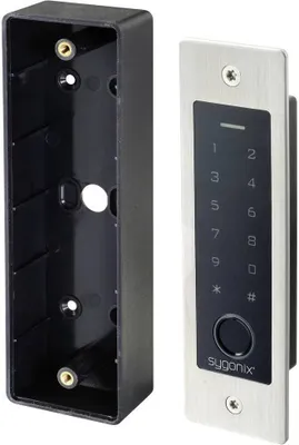 Produktbild von Sygonix SY-5231014 Fingerprint/RFID Zugangssystem Unterputz 12 V/DC, 18 V/DC IP55 mit beleuchteter Tastatur