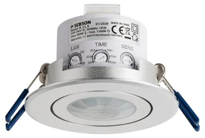 Bewegungssensor Unterputz 360° Einbau-Deckenmontage Infrarot Sensor SEBSON