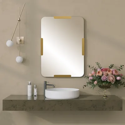 Produktbild von Skye Decor, Pera Mirror - Gold, Dekorativer Spiegel, 100 % METALL, Gold, 50 x 70 cm