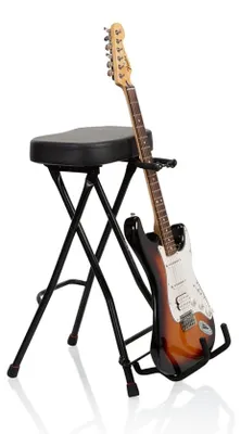Image de Gator Frameworks GFW-GTRSTOOL, Tabouret pour musicien, Guitare, Noir, Assise rembourrée, Noir, Noir