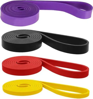 Produktbild von Widerstandsbänder-Set – verschiedene Widerstandsstufen – langlebiges Gummi – ideal für Krafttraining