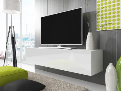 Produktbild von 4ALLHOME TV-Schrank 160 cm FELIX TV-Lowboard TV-Möbel Front in Weiß Hochglanz