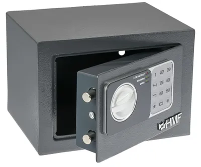 Zdjęcie produktu dla Mały Sejf Meblowy HMF 46126-11 Elektroniczny Zamek 6L Antracyt Sejf Do Domu