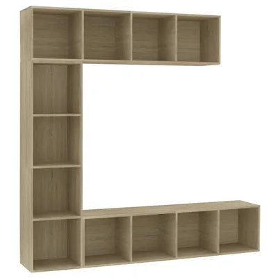 Obrázek produktu pro 3dílná TV skříňka / knihovna sonoma dub 180 x 30 x 180 cm