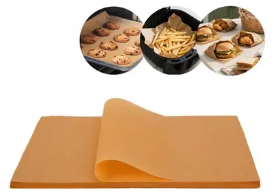 Produktbild von Vetfreies Delipapier für Lebensmittelbeutel - 15x15 cm - Für das Einpacken von Brötchen, Hamburger, Fritten und Sandwiches - Braun