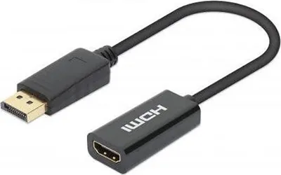Produktbild von MANHATTAN Aktiver DisplayPort auf HDMI Adapter 4K@60Hz schwa