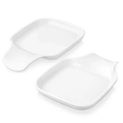 Produktbild von Kochlöffelablage aus Porzellan, Löffelablage, 2-tlg Set Löffelständer Löffelhalter, Weiß