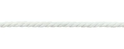Produktbild von Baumwollkordel gedreht und geflochten - 50 cm Schritte - Meterware - 8 mm Stärke - Weiß