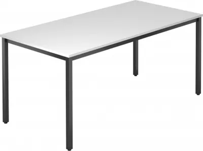 Produktbild von DORAN DQ16 C - Weiß 160 x 80 mit Vierkant-Rohr/Schwarz