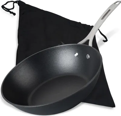 Produktbild von FMProfessional Force Wokpfanne aus Gusseisen 28 cm  Bratpfanne mit hochwertiger Antihaftbeschichtung