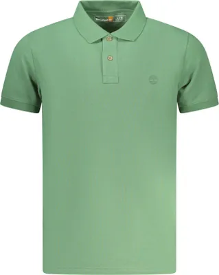 Image de Polo à manches courtes pour homme, vert, coupe ajustée, avec broderie et logo