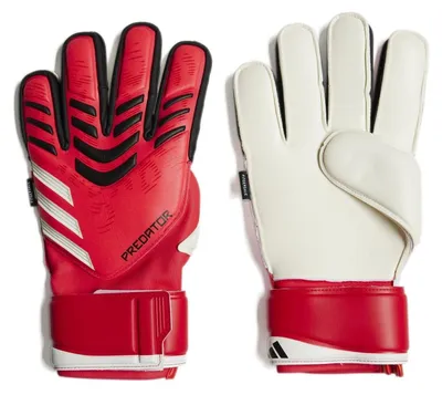 Zdjęcie produktu dla Adidas - Rękawice bramkarskie "Predator Match Fingersave" uniseks, dla mężczyzn i kobiet, model GT51805 (10) (czerwone/czarne)