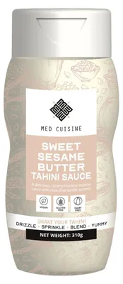 Obrázok produktu pre MED CUISINE Tahini sladká sezamová omáčka 310 g - krémová, aromatická omáčka