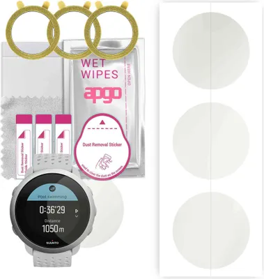 Produktbild von apgo 3 Stück Schutzfolie, Matt, kompatibel mit Suunto 3 Smartwatch, Hydrogel Displayschutzfolie mit Positionierhilfe, Displayfolie, robust und kratzfest