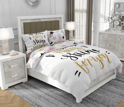 Produktbild von Bettwäsche 140x200 cm + 2x70x80 cm, 3-teilig, 100% Baumwolle, Satin, Reißverschluss, Bunt - SOVIO | So.9018