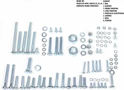Obrázok produktu pre Motorbolzen S01 Wfm Wsk Z1 Z2 64 Satz Ti