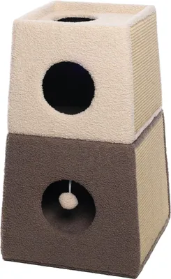 Produktbild von Flamingo Kratztonne Doddo beige & taupe, Maße: 40 x 40 x 71 cm