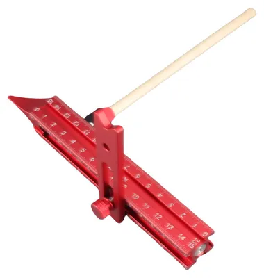 Produktbild von 4-seitiges Führungslineal für die Holzbearbeitung mit Skala – Markierungswerkzeug für Tischler zur Deckenausrichtung und als magnetische Nivellier- und Messhilfe