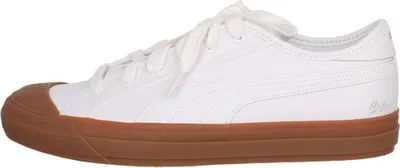 Produktbild von Puma Capri Sneaker aus Naturleder mit niedrigem Schnürmodell in Weiß