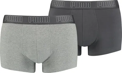 Produktbild von PUMA Basic Trunk 2er Pack schwarz/grau 100000884-008 - XL