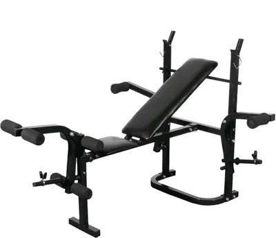 Obrázok produktu pre vidaXL Tréningová lavica so stojanom, činka a sada činiek 60,5 kg