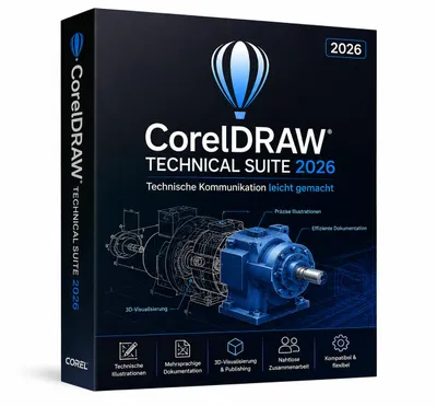 Produktbild von CoreDRAW Technical Suite 2026 / Vollversion / Windows, KI-generiertes Bild