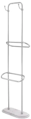 Immagine prodotto di Casa Padrino portasciugamani argento / bianco 50 x 22 x h. 159 cm - Accessori bagno