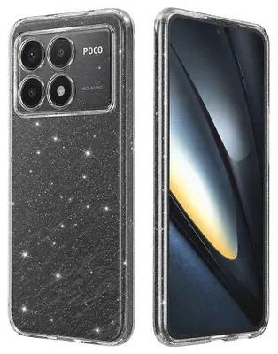 Zdjęcie produktu dla Etui Techsuit SparkleSkin Series na Xiaomi Poco F6 Pro – przezroczyste