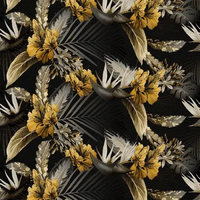 Immagine prodotto di OUTDOOR DECOSTOFFE OXFORD - Motivo fiori tropicali acquerello I DX576