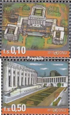 Produktbild von Briefmarken UNO - Genf 2011 Mi 741-742 (kompl.Ausg.) postfrisch UNO Gebäude