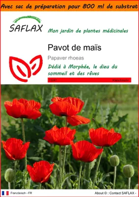 Image de SAFLAX Garden in the bag - Pavot de maïs - 27000 graines - Papaver