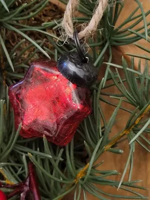 Produktbild von Christbaumkugel Stern mini, rot