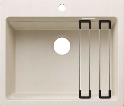Produktbild von BLANCO ETAGON 6 für Farbige Komponenten Einbauspüle SILGRANIT softweiß ab 60 cm ohne Ablauffernbedienung, mit Zubehör - inkl.
