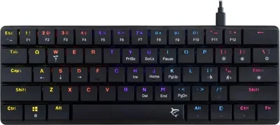 Produktbild von White Shark mechanische Gaming-Tastatur NAGAMAKI, US-Layout, roter Schalter, schwarz (GK-006111)