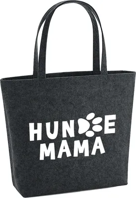 Produktbild von Huuraa Filzshopper Hundemama Tapse 22 Liter Charcoal Melange Filztasche Geschenkidee
